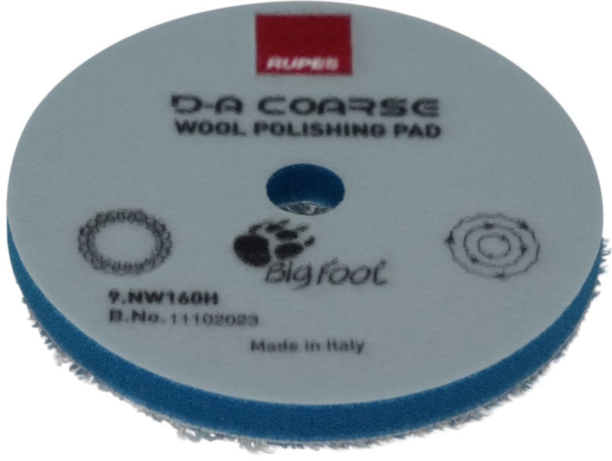 9.NW130H BLUE WOOL POLISHING PAD COARSE - Ø 130mm